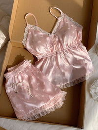 Luna Sweetheart Satin Set Pajamas