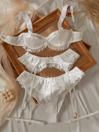 Dalla Knit 3 Piece Lace Lingerie