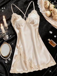 Milana Champagne Satin Sleepwear