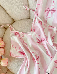 Samantha Stripes Tape Satin 3 Piece Lounge