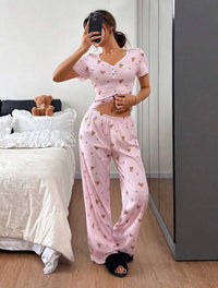 Dreamy Bear Cherry Long Pants Pajamas