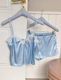 Virana Sky Blush Satin Pajamas