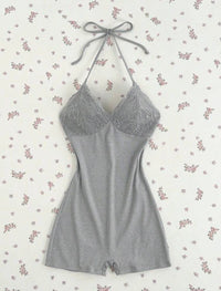 Cozy Halter Knit Romper