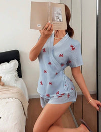 Amelie Lace Stripes Pajamas