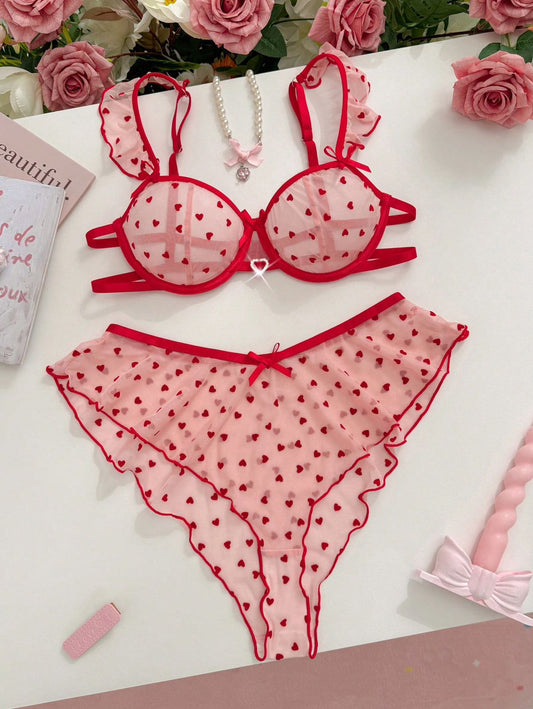 Jily Heartbeat Mesh Lingerie