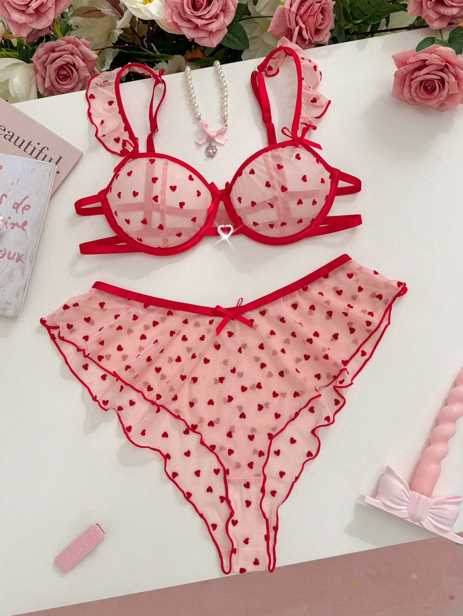 Jily Heartbeat Mesh Lingerie