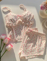Disty Ruffle Cami Two Piece Set