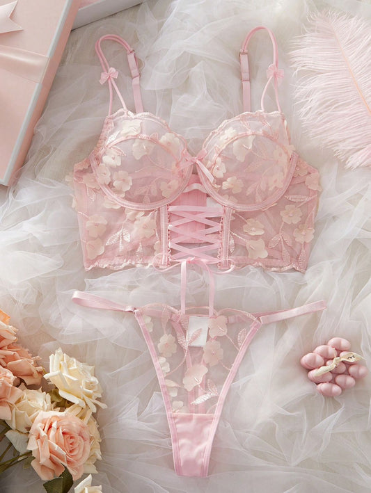 Galia Floral Two Piece Bustier Set