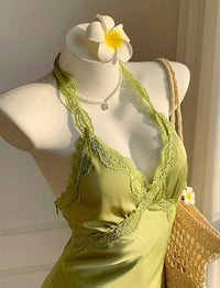Aura Silk Halter Gown