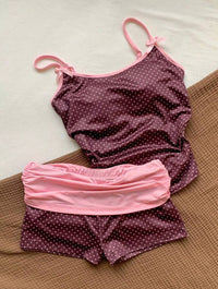 The Velvet Dots Chic Two Piece Set