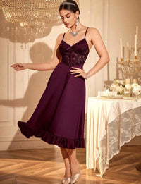 Red Velvet Luxury Night Gown Set