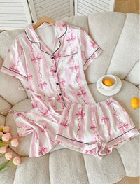 Samantha Stripes Tape Satin 3 Piece Lounge