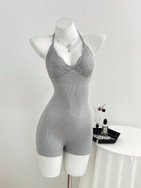 Cozy Halter Knit Romper