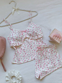 Disty Ruffle Cami Two Piece Set