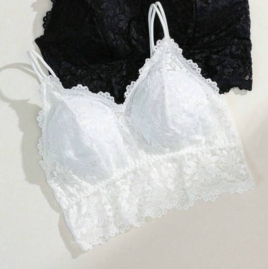Allurite Solid Lace Cami Top
