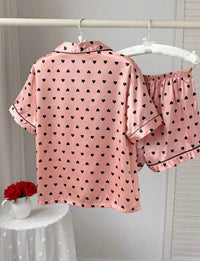Mikey Dots Two Piece Satin Set