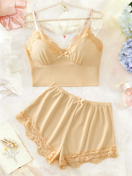 Moonblush Lace Knit Lounge Set