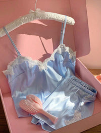 Virana Sky Blush Satin Pajamas