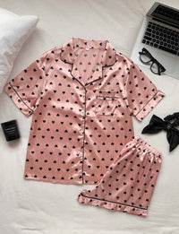 Mikey Dots Two Piece Satin Set