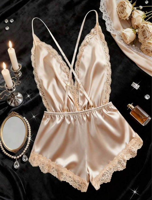 Ester Satin Mesh Sleepwear