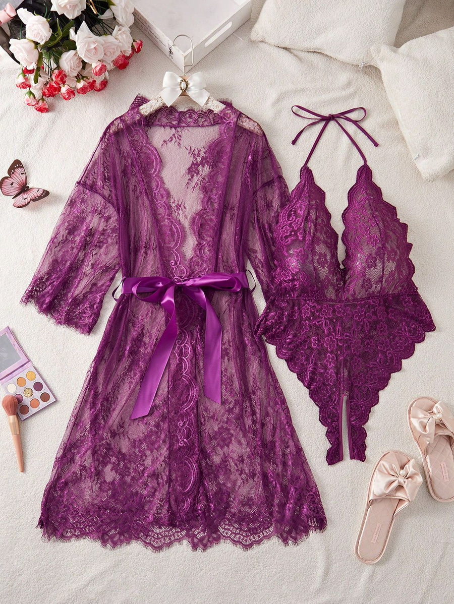 Tiyana Lace Bodysuit + Robe