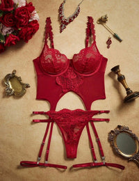 Irland Velvet Empress Bustier Set