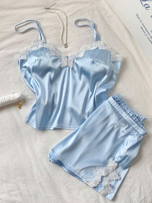 Virana Sky Blush Satin Pajamas