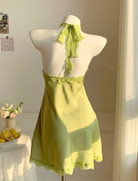 Aura Silk Halter Gown