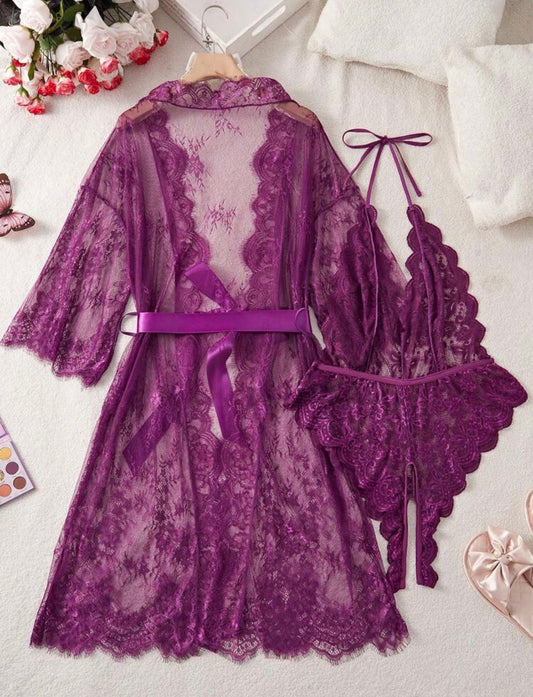 Tiyana Lace Bodysuit + Robe