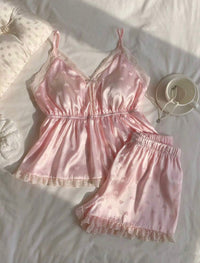Luna Sweetheart Satin Set Pajamas