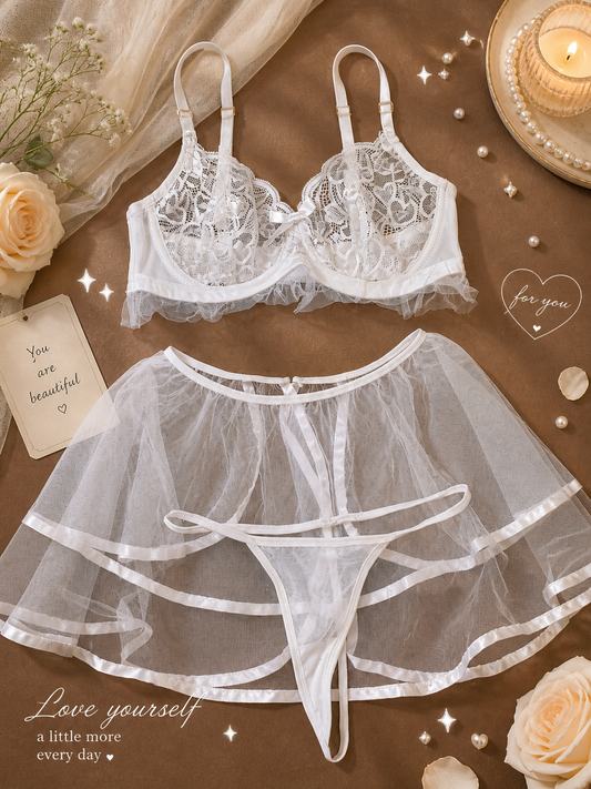 Amanda Babydoll Lingerie 3 Bagian