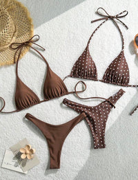 Isla Luxe 2 Packs Bikinis Brown